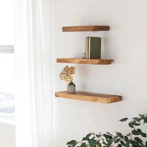 Decor Vases: Teak Floating Shelf Small