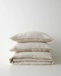 Sova quilt cover savanna pinstripe Pillowcase Pair