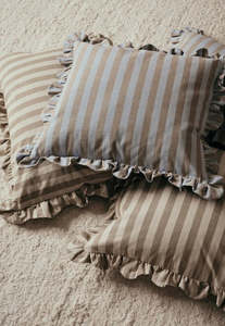 Decor Vases: Cushion Cover Ina - Brown Kelp/Castle Beige 40 x60cm