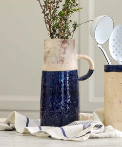 Terracotta Jug Dark Blue