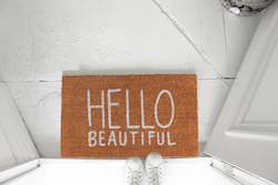 Doormats: HELLO BEAUTIFUL