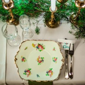 Vintage Bone China Dinner Plates - Dooley Street Styling