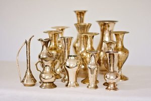 Medium Brass Vase - Dooley Street Styling