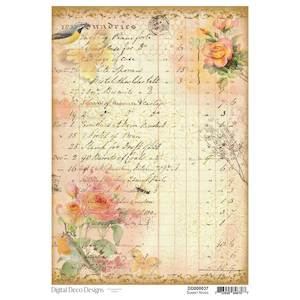 Decoupage: A4 Rice Paper - DDD - Sunset Notes