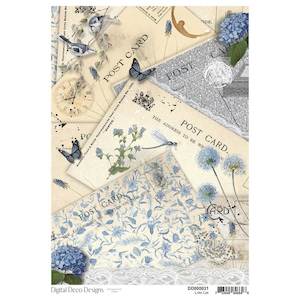 Decoupage: A4 Rice Paper - DDD - Lora Lee
