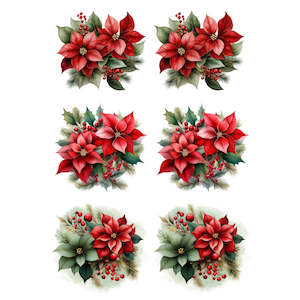 Christmas Decoupage Papers: Christmas Transfer - Festive Flora - AVAILABLE FOR PRE-ORDER