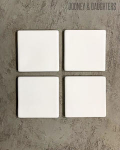 Undecorated Ceramic Coasters - Set of 4