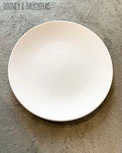 Unglazed Ceramics: Undecorated Ceramic Coupe Lunch Plate