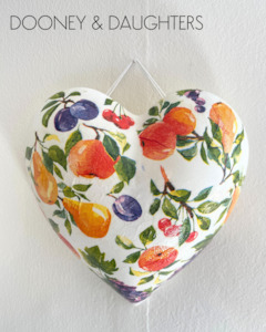 Decorated Ceramics: Large Heart - Autumn Fruits