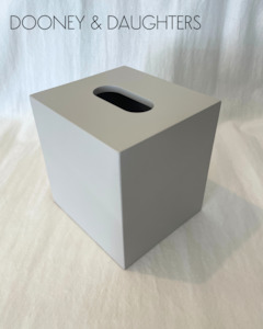 Wood Collection: Plain Painted Square Tissue Box