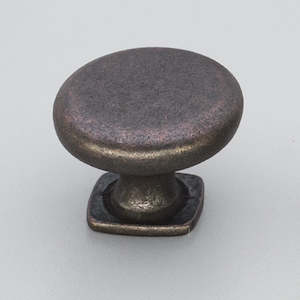 Knobs And Handles: Sherlock Knob 34mm diameter - Rustic Brass