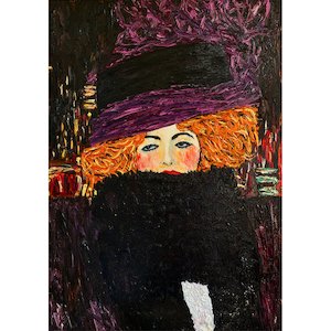 Purple Hat Decoupage Paper
