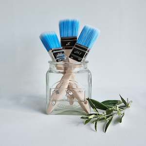 Blue Italian - Flat Synthetic Brush