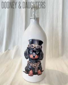 Glass Bottles: Steam Punk Dog 3 Bottle