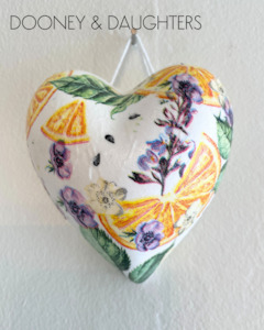 Decorated Hearts: Mini Heart - Lavender & Lemons