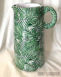 Decorated Jugs Vases: Vase Large - Tropical Leaves