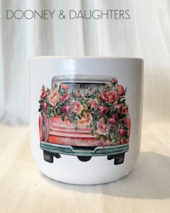 Decorated Plant Pots: Large Pot - Off To The Market