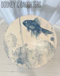 SOLD - Blue Fish Side Table