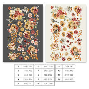 White Cloud Thermal Fusion Transfers: Sunset Petals Thermal Fusion Transfer