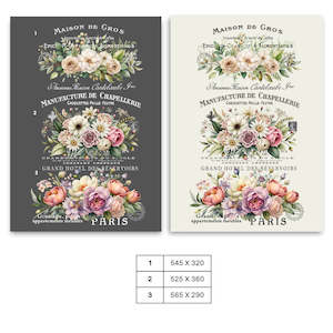 White Cloud Thermal Fusion Transfers: Elegant Florals Thermal Fusion Transfer