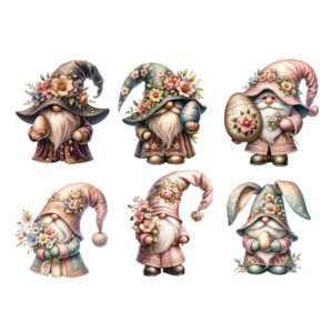 Gnomes Transfer - Easter Gnomes - AVAILABLE FOR PRE-ORDER