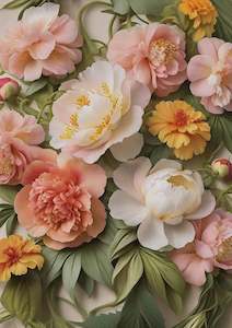 Mint Large Decoupage Papers: Summer Blush Decoupage Paper