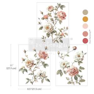 Midi Transfers: ReDesign Transfer Middy - Creamy Blush Blooms