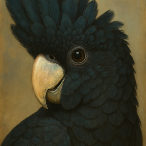 Mint Large Decoupage Papers: Black Cockatoo Decoupage Paper - AVAILABLE FOR PRE-ORDER