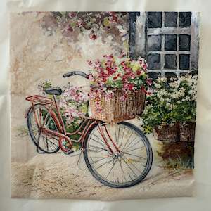 Napkin - Flower Bike
