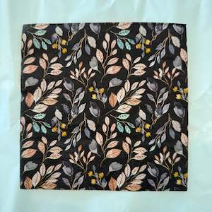 Napkins: Napkin - Dark Floral Pattern