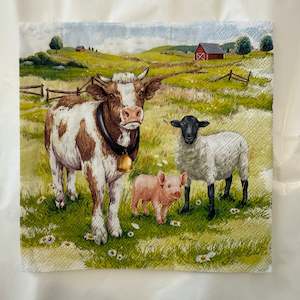 Napkin - Farm Animals