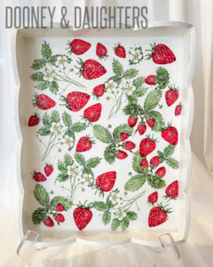 Commission - Delicious Strawberries Small Scallop Tray