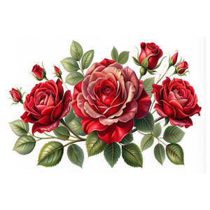 White Cloud Decor Transfers: Flower Transfer - Timeless Passion - AVAILABLE FOR PRE-ORDER