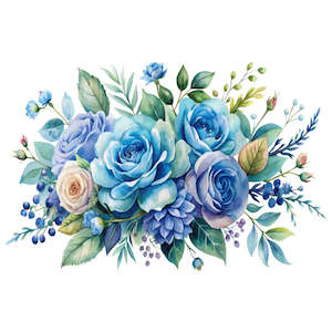 White Cloud Decor Transfers: Flower Transfer - Seaside Bouquet - AVAILABLE FOR PRE-ORDER