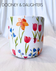 Decorated Ceramics: Large Pot - Spring Flowers