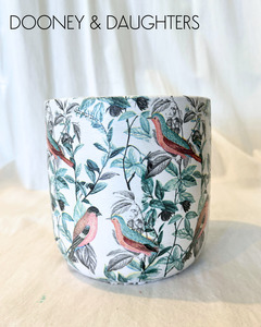 Large Pot - Tropical Birds