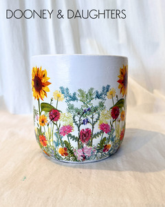Decorated Ceramics: Large Pot - Wild Sunflowers