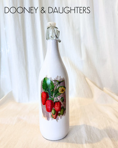 Strawberries Glass Bottle