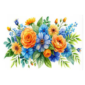 White Cloud Decor Transfers: Flower Transfer - Citrus Skies 2 - AVAILABLE FOR PRE-ORDER