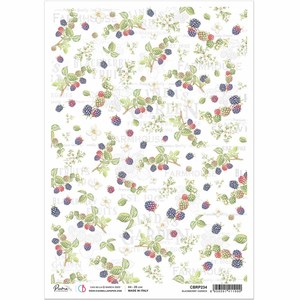 Decoupage: A4 Rice Paper - Blackberry Garden