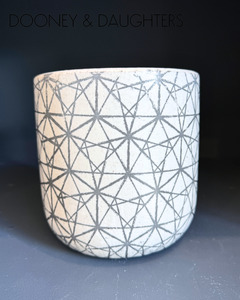 Large Pot - Grey Pattern