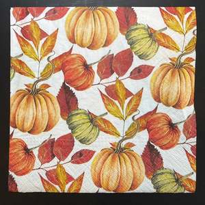 Napkins: Napkin - Pumpkin Pattern
