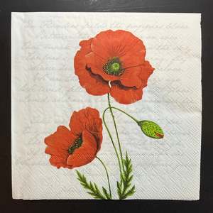 Napkins: Napkin - Proud Poppy