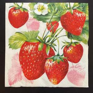 Napkins: Napkin - Strawberry Fruits