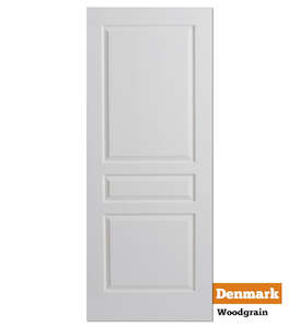 Mdf Doors: Moulded Panel Woodgrain Denmark (3 Panel Woodgrain) - Solid Core