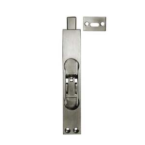 Hardware: Flat Bar Flush Lever Bolt Satin Chrome
