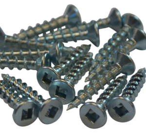 Hardware: Hingefix Screw 8x25mm SQ Head Zinc Plate [200]