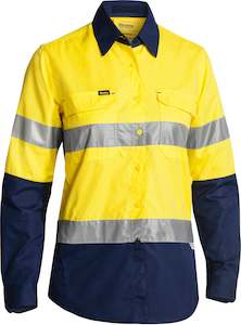 Shirt: BL6415T Bisley Womens 3M Taped Hi Vis X Airflow™ Ripstop Shirt