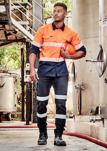 Syzmik: ZP907 Syzmik Mens Bio Motion Taped Stretch Jean