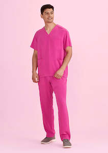Scrubs: CSP102UL BizCare Unisex Pink V-Neck Scrub Pant - Clearance